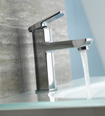 Aqualisa DT.SPT.CH Downtown Chrome Pillar Tap Small (Includes Click Clack Waste)