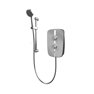 Aqualisa LMEP8501 Lumi+ 8.5kW Electric Shower With Mirrored Fascia, 5 Spray Settings and Integrated Light Strip