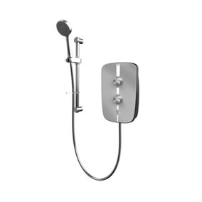 Aqualisa LMEP8501 Lumi+ 8.5kW Electric Shower With Mirrored Fascia, 5 Spray Settings and Integrated Light Strip