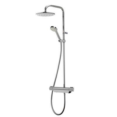 Aqualisa MD220SC Midas 220 Thermostatic Safe Touch Column Mixer Shower Chrome