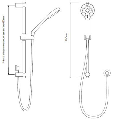 Aqualisa Unity Q Smart Shower - Concealed with Adjustable Head (Gravity Pumped)