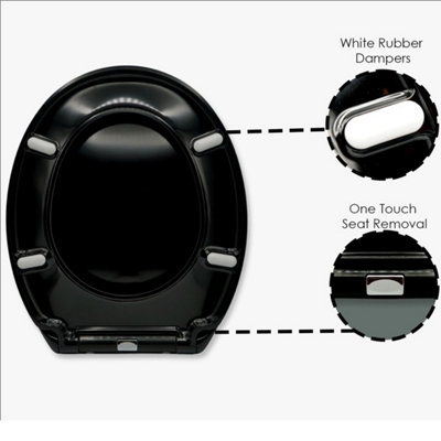 AQUALONA Duroplast Toilet Seat - with Soft Close and One Button Quick Release