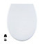 AQUALONA Thermoplastic Family Toilet Seat - Soft Close Adult and Kid Friendly with 360 Degree Adjustable Hinges