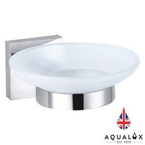 Aqualux Accessories Epsom Soap Holder with Glass