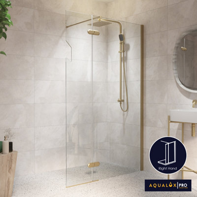 Aqualux Pro Frameless Wetroom Glass Panel Left Hand Price Comparisons | Compare The Build