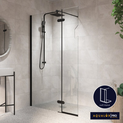 Aqualux Pro Frameless Wetroom Glass Panel Left Hand Price Comparisons | Compare The Build