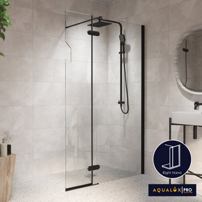 Aqualux Pro Frameless Wetroom Glass Panel Right Hand Price Comparisons | Compare The Build