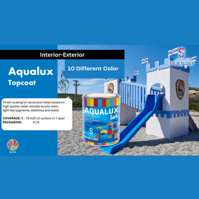 AQUALUX TOPCOAT Premium Acrylic Finish Coating for Wood and Metal Surfaces