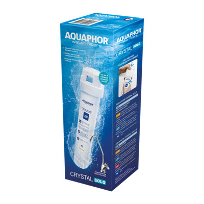 AQUAPHOR Crystal SOLO under-sink kitchen filter system. Effective in removing impurities, chlorine and organic compounds.