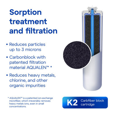 AQUAPHOR Crystal SOLO under-sink kitchen filter system. Effective in removing impurities, chlorine and organic compounds.