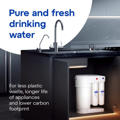 AQUAPHOR RO-101S Compact Reverse Osmosis Under Sink Water Filtration System. Removes viruses, bacteria, heavy metals.