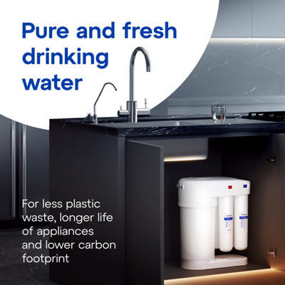 Aquaphor RO-101S Compact Reverse Osmosis Under Sink Water Filtration System. Removes viruses, bacteria, heavy metals.