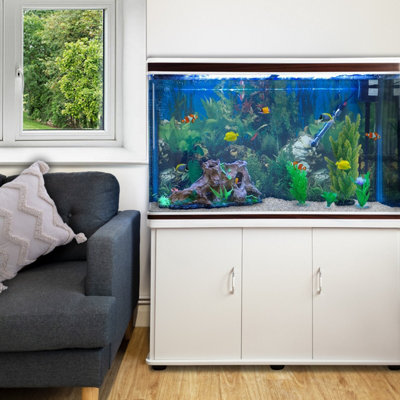 Aquarium Fish Tank & Cabinet with Complete Starter Kit