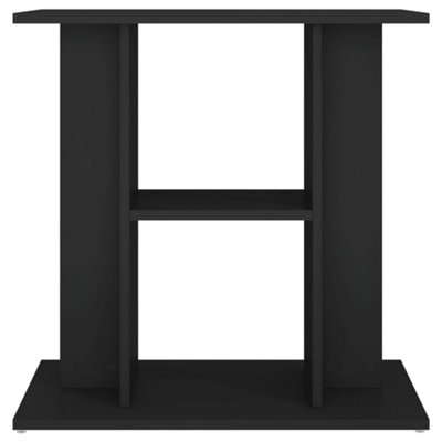 Aquarium Stand Black 60x30x60 cm Engineered Wood