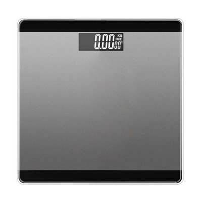 Aquarius 3 in 1 Digital Bathroom Weighing Scales with Step-On Technology, Space Grey