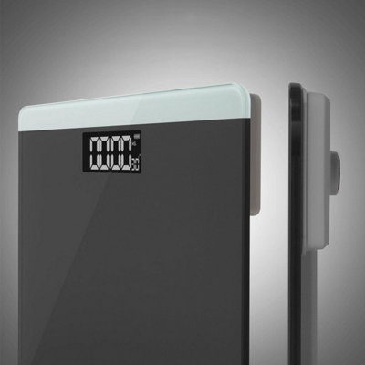 Aquarius 3 in 1 Digital Bathroom Weighing Scales with Step-On Technology, Space Grey
