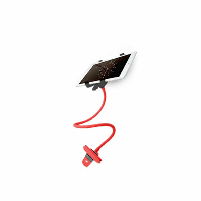 Aquarius 360 Degree Clamp Tablet Holder for Smart Devices, Red