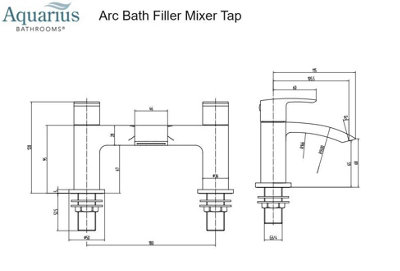 Aquarius Arc Bath Filler Mixer Tap Matt Black - 3