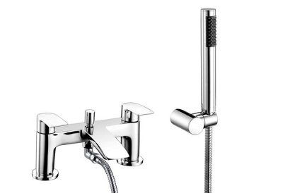 Aquarius Arc Bath Shower Mixer Tap inc Kit Chrome | DIY at B&Q