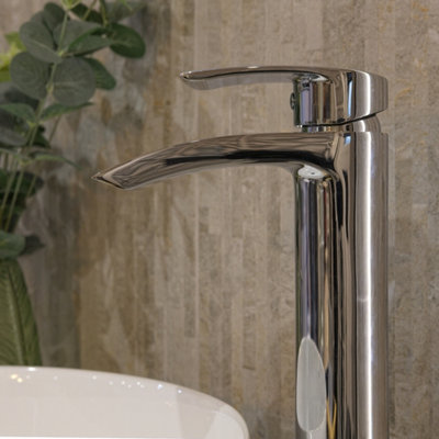 Aquarius Arc Tall Mono Basin Mixer Tap Chrome