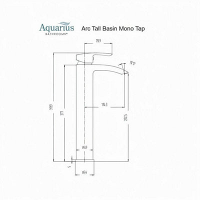 Aquarius Arc Tall Mono Basin Mixer Tap in Brushed Brass