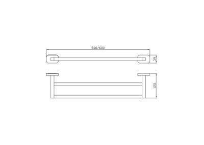 Aquarius Auro Double Towel Rail Brushed Brass AQAU52455