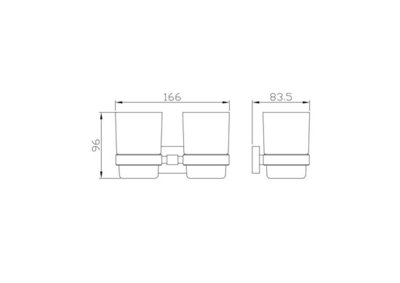 Aquarius Auro Double Tumbler Holder Brushed Brass AQAU52447