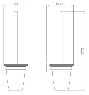 Aquarius Auro Toilet Brush Holder Brushed Brass AQAU52452