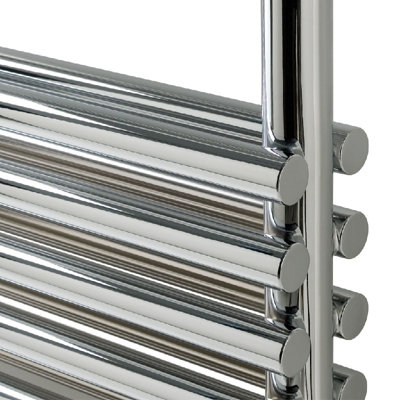 Aquarius Biava Double Tube On Tube Heated Towel Rail 1200mm x 400mm Chrome DIY at B Q