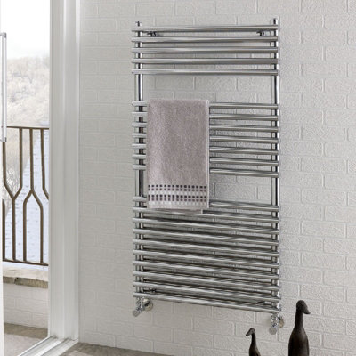 Aquarius Biava Double Tube On Tube Heated Towel Rail 1200mm x 500mm ...