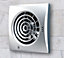 Aquarius Calm Wall Mounted Bathroom Fan With Timer And Humidity Sensor Matt Silver AQ318H