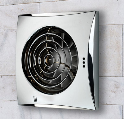 Aquarius Calm Wall Mounted Bathroom Fan With Timer Chrome AQ331H DIY