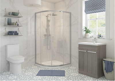 Aquarius Classique 900mm 2 Door Easy Clean 6mm Quadrant Shower Enclosure AQCQ9086