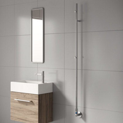 Aquarius DigiTherm Ines Dry Electric Radiator with LCD Display Polished Stainless Steel