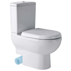 Aquarius Dura Fully Back To Wall Close Coupled Toilet With Left Exit White AQ260050