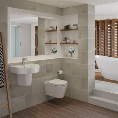 Aquarius Emma Rimless Wall Hung Toilet WC with Soft Close Seat