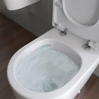 Aquarius Emma Rimless Wall Hung Toilet WC with Soft Close Seat - 3