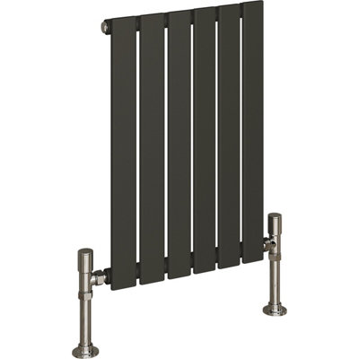 Aquarius Flat Single Horizontal Panel Radiator in Anthracite - 600 x 420mm