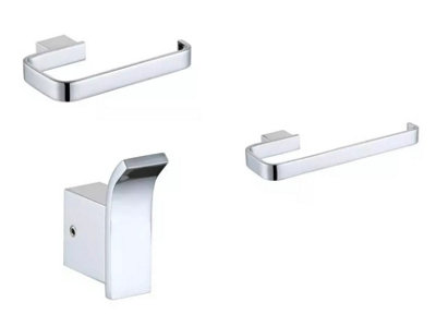 Aquarius FT 3 Piece Bathroom Accessory Pack Chrome