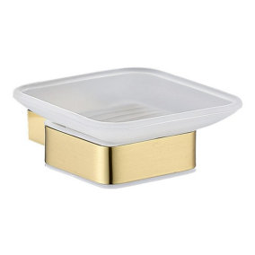 Aquarius FT Soap Dish and Holder Brushed Brass