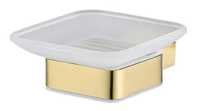Aquarius FT Soap Dish and Holder Brushed Brass