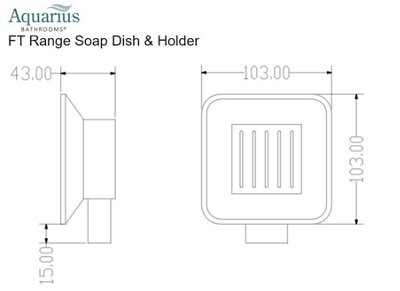 Aquarius FT Soap Dish and Holder Chrome - 3