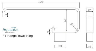 Aquarius FT Towel Ring Brushed Brass - 3