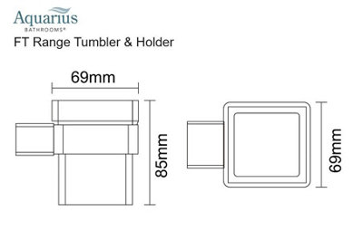 Aquarius FT Tumbler and Holder Chrome - 3