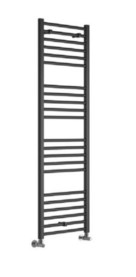 Aquarius Graph High Heat Output Straight 1600 x 500mm Anthracite Towel Radiator AQGR0156