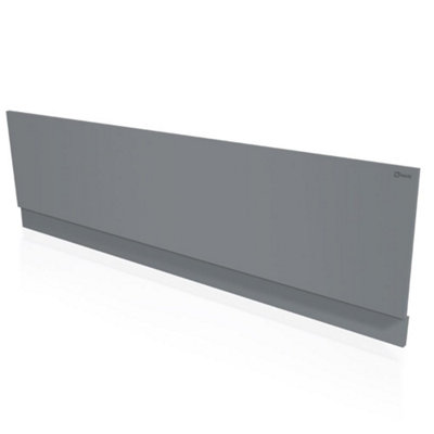Aquarius Halite Waterproof Front Bath Panel Grey Gloss 1500mm