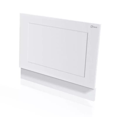 Aquarius Halite Waterproof Traditional Shaker End Bath Panel White Gloss 700mm