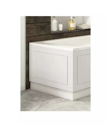 Aquarius Halite Waterproof Traditional Shaker End Bath Panel White Gloss 700mm