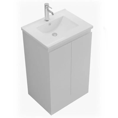 Aquarius Halite Waterproof White 500mm Vanity Unit and 1TH Basin