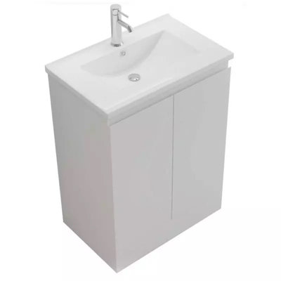 Aquarius Halite Waterproof White 600mm Vanity Unit and 1TH Basin Price Comparisons | Compare The Build